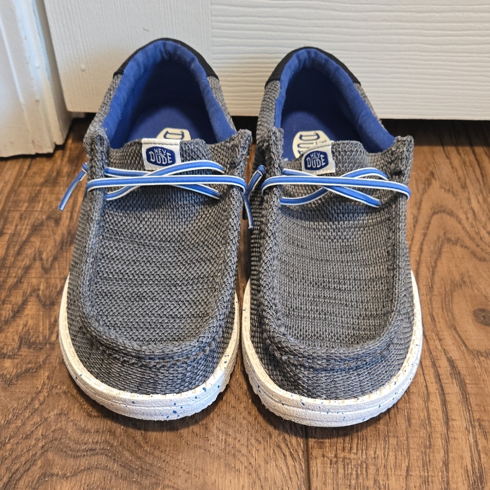 Hey Dude Kids Blue and Gray Moccasins